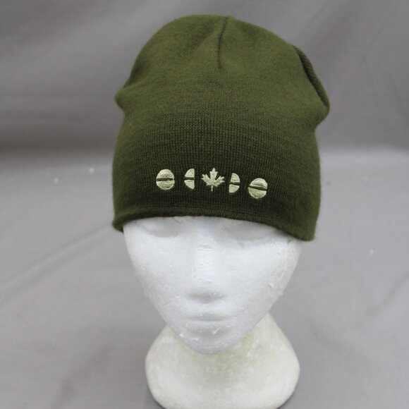 Westbeach Toque/Beanie - Green and Tan Reversible 2nd Logo - Adult Stretch Fit - Picture 3 of 12